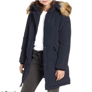 Sam Edelman faux fur hooded down jacket